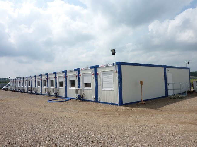 Office facility at construction site