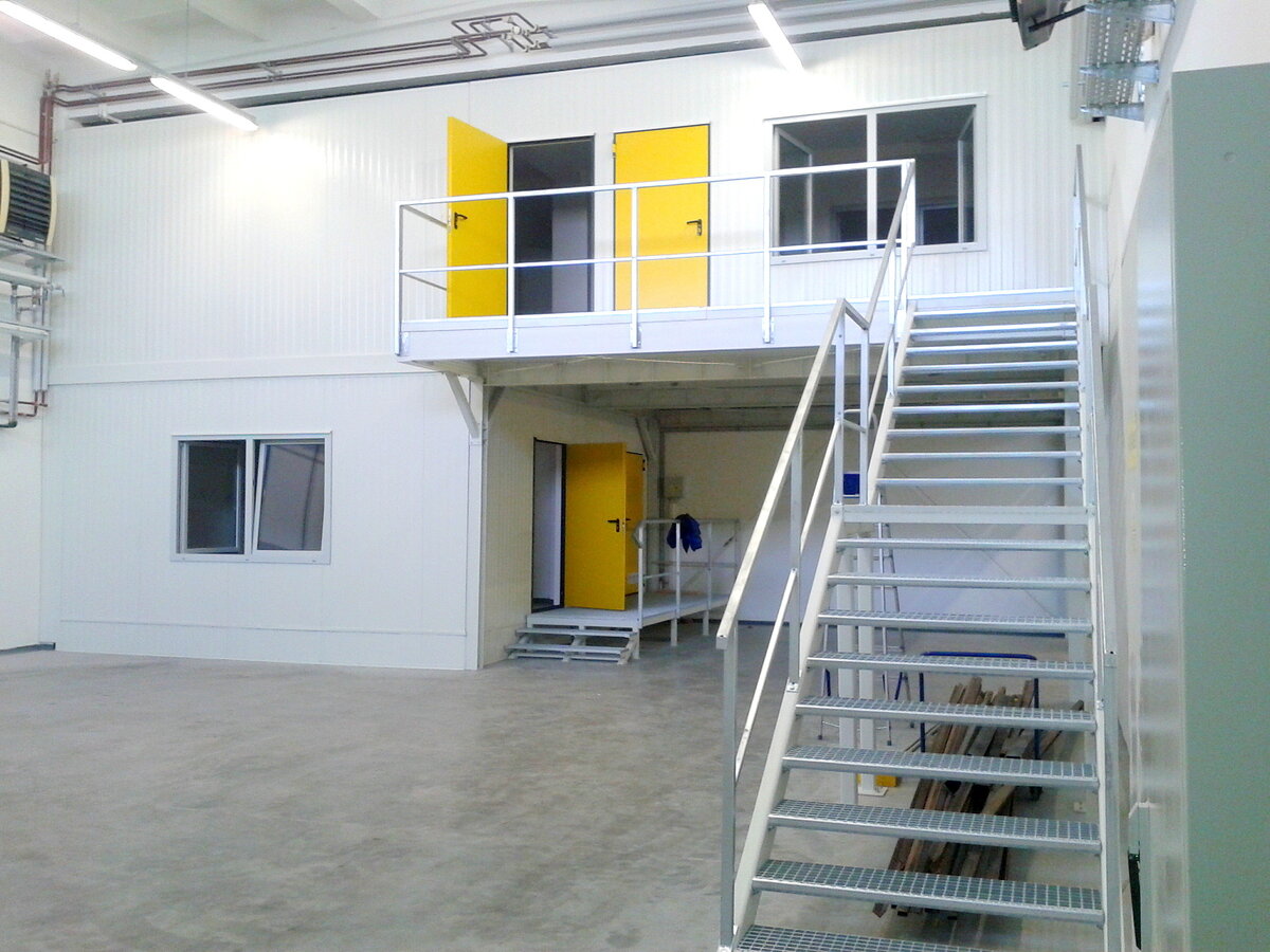 Technical office building at car factory